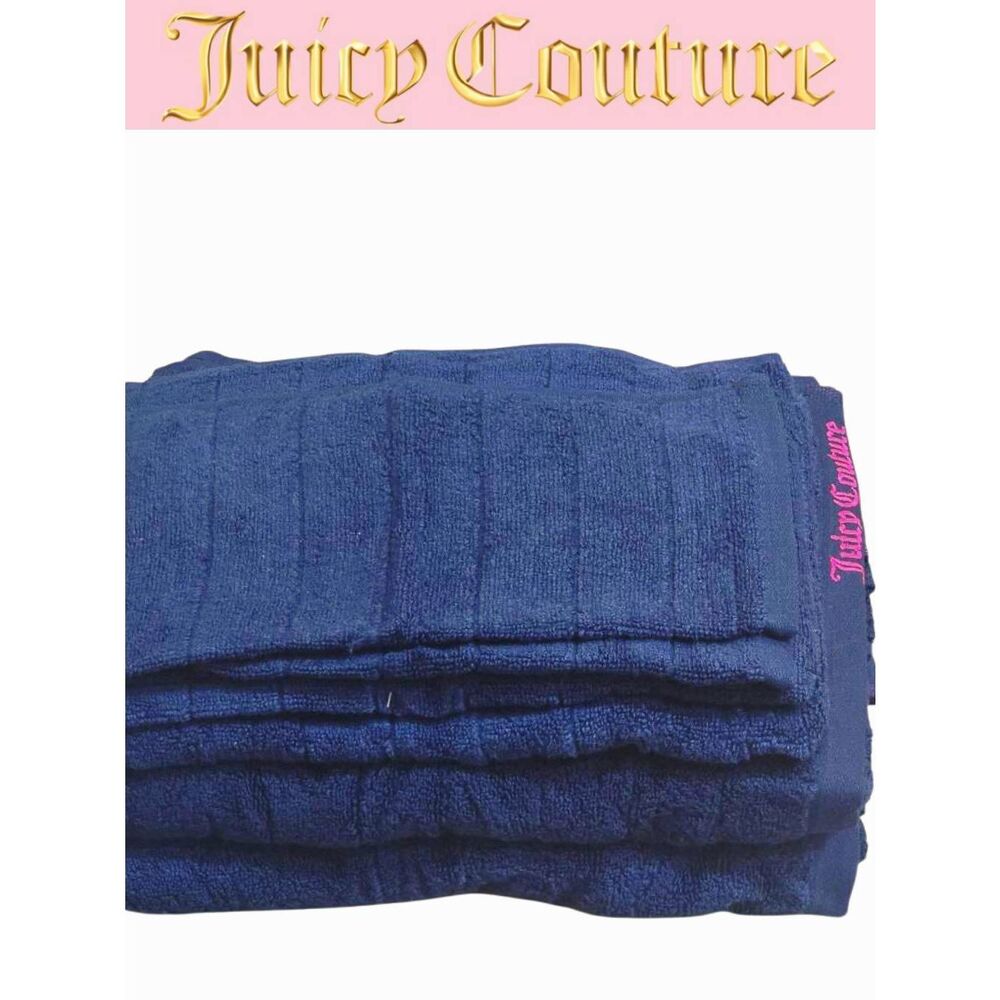 Juicy Couture Home 6-Piece Bath Towel Set- Sapphire/Pink